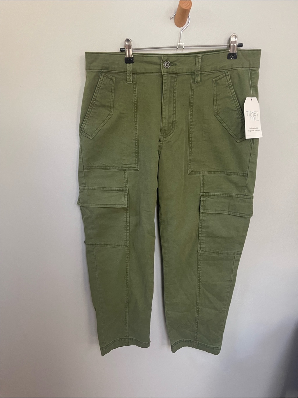 Time And Tru Men's Olive Green Cargo Pants